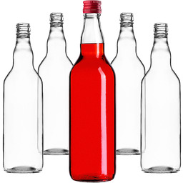 Szklana butelka Monopol 700ml z czerwoną zakrętką 10