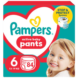 Pampers Active Baby Pants Pieluchomajtki, rozmiar 6, 84
