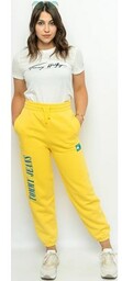 spodnie dresowe damskie tommy jeans dw0dw14197 żółty