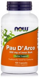 Pau D''arco 500 mg Now Foods, 100 kapsułek