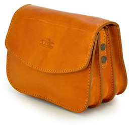 Zgrabna mała klasyczna skórzana damska listonoszka