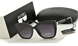 Estillo Damskie okulary przeciwsłoneczne polaryzacyjne czarne EST-06-1