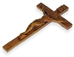 Stylowy krzyż ścienny z gipsu - 24,5cm