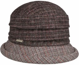 Kapelusz Treviglio Check by Seeberger, bordowy, One Size