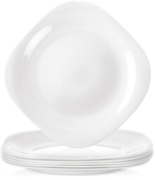 Talerz obiadowy płytki szklany LUNA 26,5 cm 6