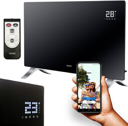 Grzejnik elektryczny szklany Evi Pro aż 2,4kW WiFi