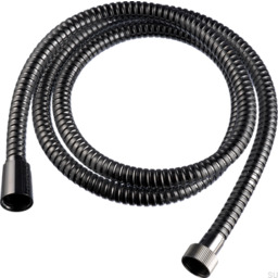 Wąż prysznicowy ZFLO001 Mosiężny Czarny Chromowany Szczotkowany