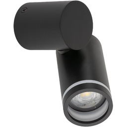Lampa ścienna sufitowa czarna stalowa 1-punktowa JET SET