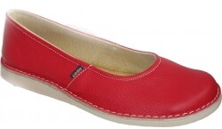 SKÓRZANE buty damskie lekkie czerwone 36