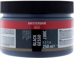Grunt akrylowy, Talens Amsterdam Gesso, czarny, 250 ml