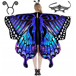 Zestaw Motyla Peleryna Opaska Maska Na Twarz Skrzydła