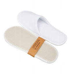Kapcie hotelowe COMFORT PLUS białe , karton 100