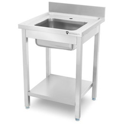 Stół z basenem 1-komorowym 600x600x850 roboczy gastronomiczny ze