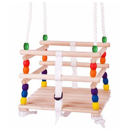 Huśtawka dla dziecka "Tęczowe koraliki", BJ771-Bigjigs Toys