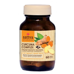 Curcuma Complex Kurkuma z imbirem i piperyną, Sattva,