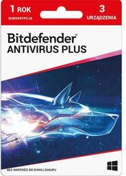 BitDefender Antivirus Plus 3D/1Rok Kod aktywacyjny Antywirus