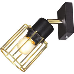 Lumes Czarno-złoty loftowy kinkiet druciany - S578 P1-F03
