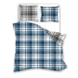 Faro Pościel flanelowa 140x200 Pure Flannel 010 niebieska