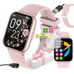Smartwatch damski z funkcją rozmów Bluetooth puls kroki