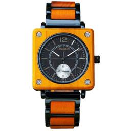 Zegarek drewniany Niwatch- Kwadratowa tarcza, drewno Osage Orange