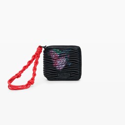 Średni portfel o fakturze w kwiaty