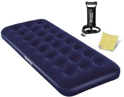 Materac dmuchany welurowy z pompką, Bestway, 185x76x22 cm
