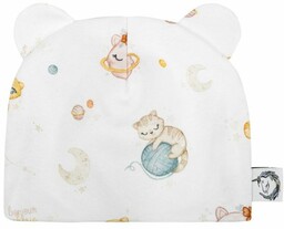 Bonjour Cherie Czapeczka niemowlęca bawełna organiczna Kotki, Rozmiar: