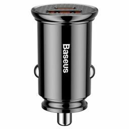 Baseus Ładowarka samochodowa Circular 30W 5A USB-C, USB-A,
