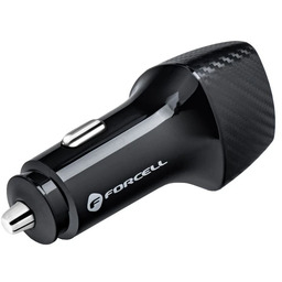 Ładowarka samochodowa Forcell Carbon 38W PD QC USB-C