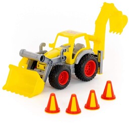 WADER Traktor koparka koparko ładowarka z łyżką pachołki