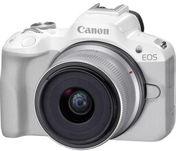 Aparat Canon EOS R50 biały + RF-S 18-45