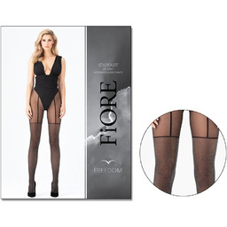 Rajstopy Damskie Czarno Srebrne Błysk Jak Pończochy Black