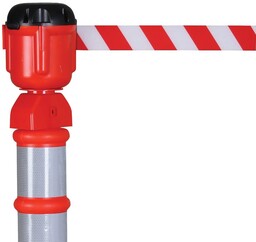 Kaseta z taśmą na słupek odgradzający plastikowy, 9m