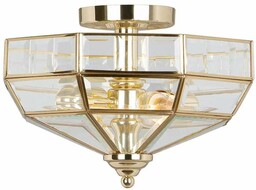 Elstead Lighting Szklana LAMPA plafon OLD-PARK-PB Elstead sufitowa