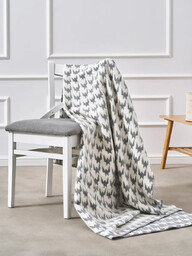 Cotton Cloud Koc Housie Pepitka Grey