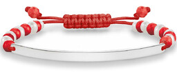 Biżuteria THOMAS SABO A003068327L21. Bransoletka, Kolor czerwony srebrny.