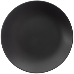 Talerz obiadowy płytki ceramiczny czarny 27 cm