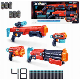 Zuru X-Shot Ultimate Shootout Pack Zestaw 4 Wyrzutni+48