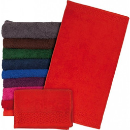 TINDIA70X140 - ręcznik frotte - ciemnopomarańczowy