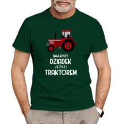 Najlepszy dziadek jeździ traktorem - męska koszulka