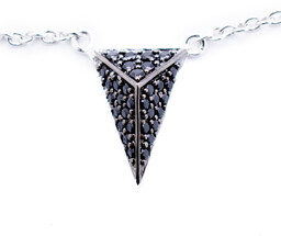 Biżuteria SIF JAKOBS C3307-BK. CHOKER, Kolor czarny. Kobieta.