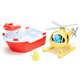 Łódź ratunkowa z helikopterem wodny Patrol GTPTRB11155-Green Toys,