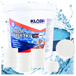Chlor do Basenu Jacuzzi 3Kg 15x 200g Wydajne