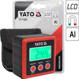 Yato Cyfrowy Wskaźnik Kątów LCD Kątomierz Magnetyczny Kątownik