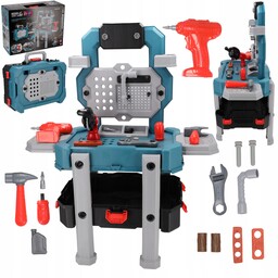 Zabawka kreatywna Zestaw majsterkowicza Stół Warsztat Narzędzia Dedra