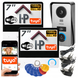 Wideodomofon Wifi Tuya 2 Dwa Monitory 7" Full