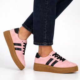 Sneakersy ze skóry naturalnej - FILIPPO DP6776/25 RÓŻOWE