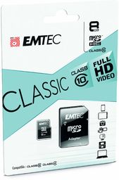 Emtec ECMSDM8GHC10CG MicroSDHC 8GB Class10 Classic