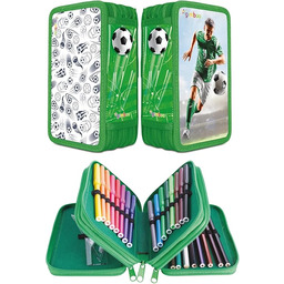 gimboo Piórnik szkolny z akcesoriami, wielokolorowa, 19 x