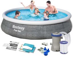 Basen ogrodowy rozporowy, zestaw 9w1, Bestway, 396x84 cm